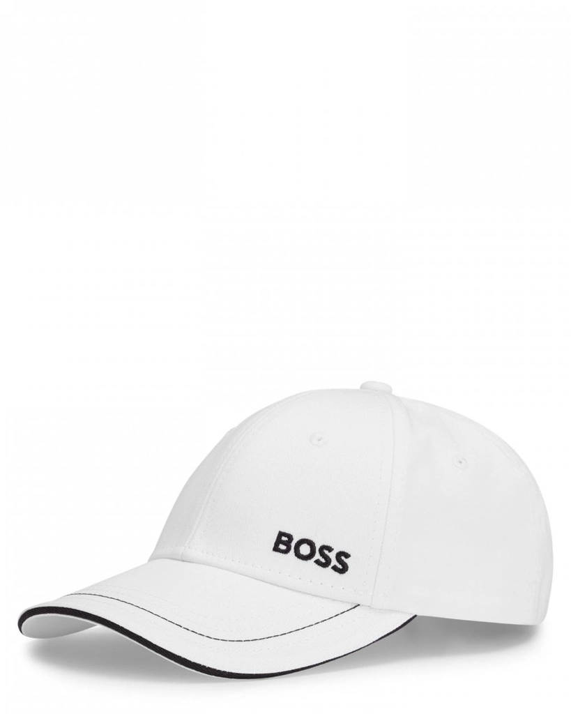Boss Athleisure Cap-1 Mens Cotton-Twill Cap With Logo Detail NOS - White - One Size